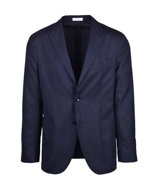 Boglioli Blue Rounded Jacket for men