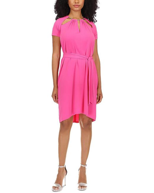 MICHAEL Michael Kors Chain Cocktail Sheath Dress in Pink Lyst