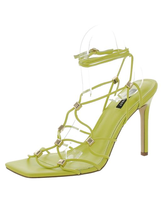 Nine West Green Tenor 3 Faux Leather Gladiator Sandals