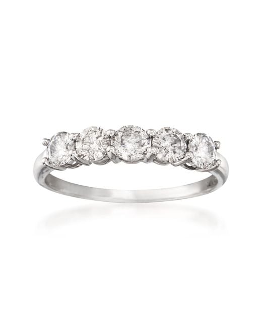 Ross-Simons Metallic Diamond 5-Stone Ring