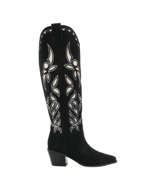 Billini Black Della Suede Western Boot