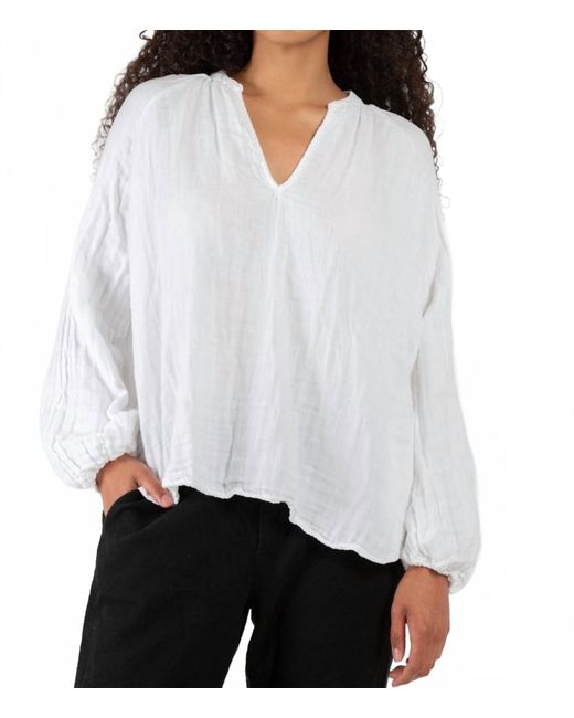 CP Shades White Daria Double Cotton Top