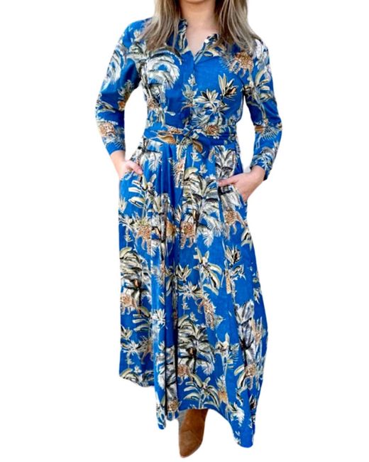 Guadalupe Blue Luciana Jungle Dress