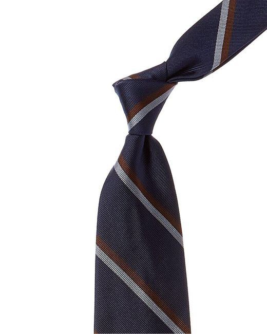 Brooks Brothers Open Blue Stripe Silk Tie for men