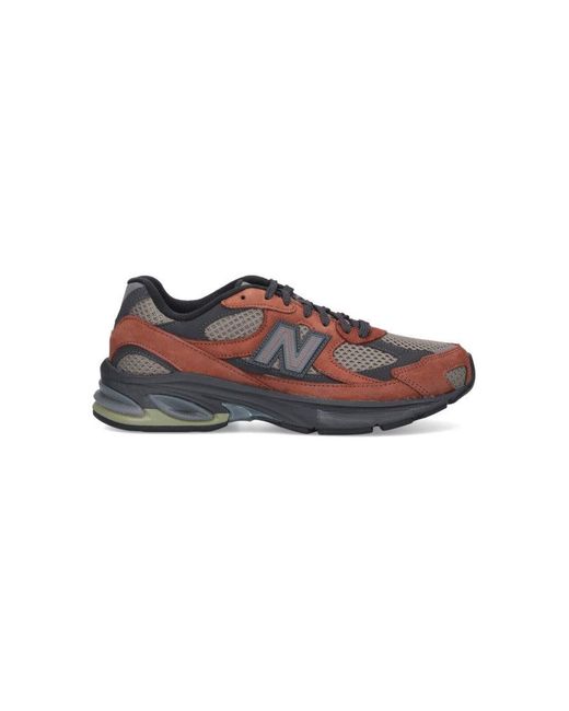 New Balance Brown Suede And Mesh Sneakers for men