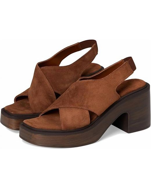 Free People Brown Cora Platform Clogs