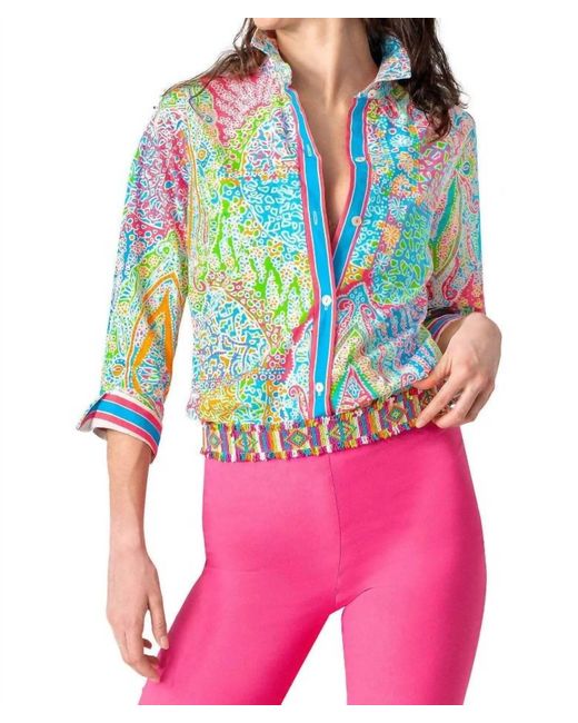 Gretchen Scott Red Boyfriend Shirt