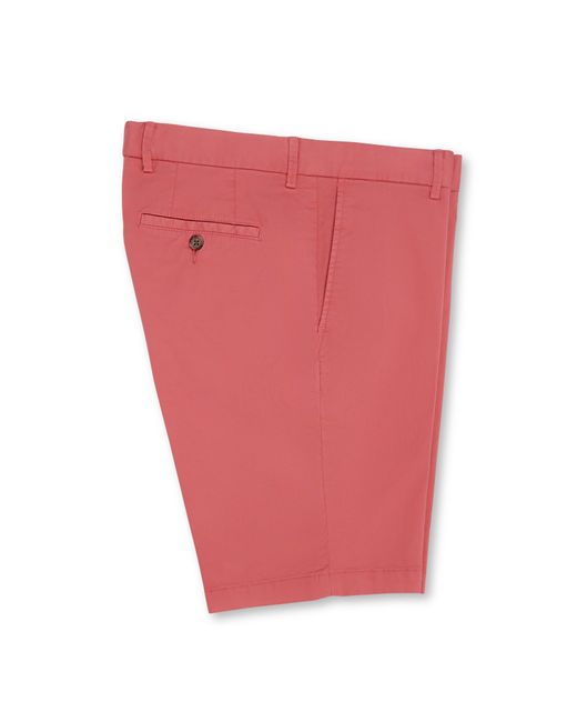 Scott Barber Pink Microsanded Stretch Twill Short, Nantucket for men