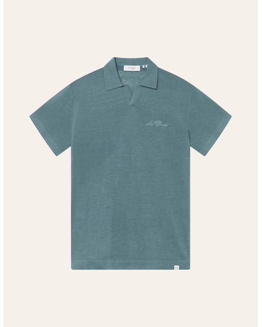 Les Deux Blue Emmanuel Polo Knit Shirt for men