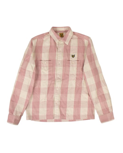 Human Made Pink And White Check Button Down Shirt for Men Lyst