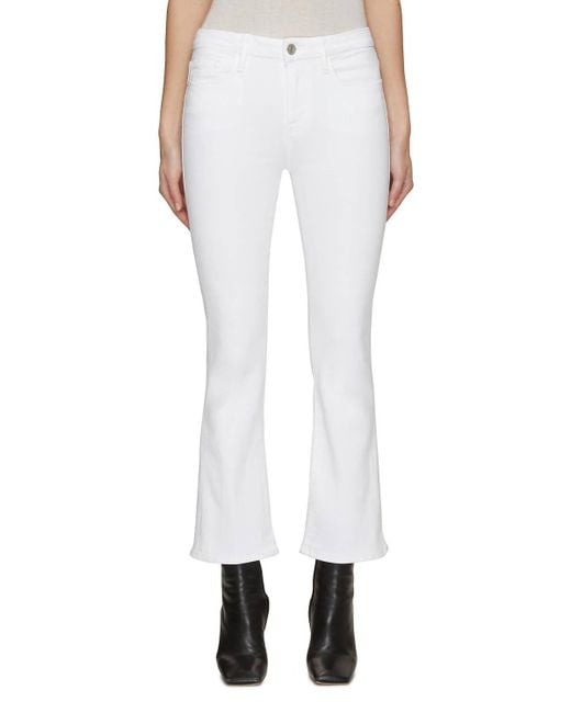 FRAME White Le Crop Mini Boot Jeans
