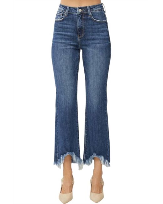 RISEN High Rise Frayed Hem Bootcut Jeans