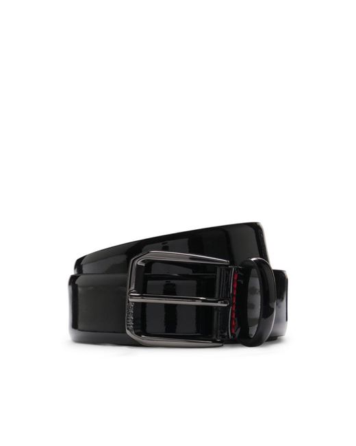 HUGO Black Italian-Made Belt for men