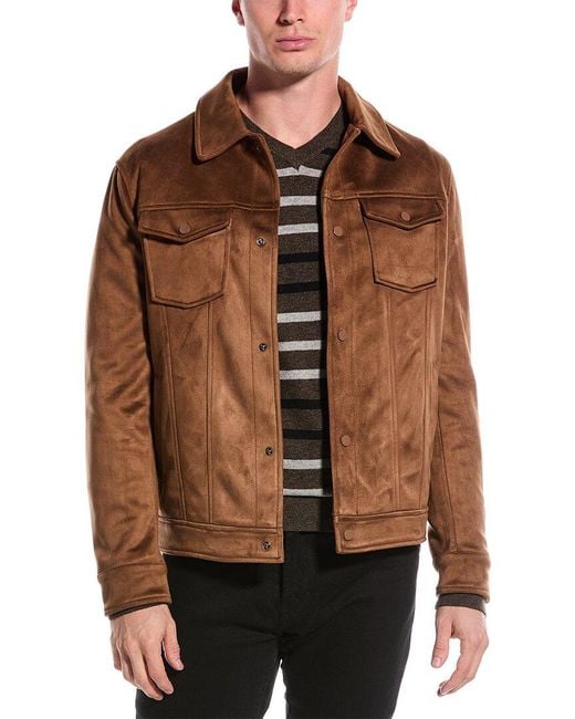 Magaschoni Brown Collared Jacket for men