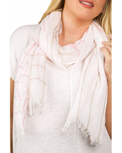 Echo White Grid Yarn Dye Wrap