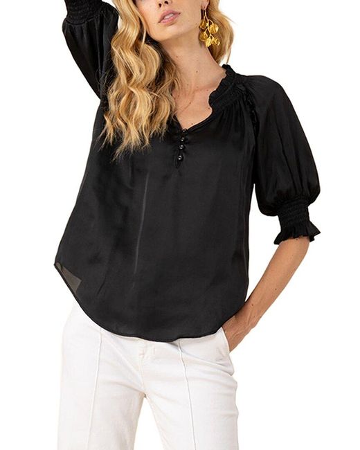 Hale Bob Black Eileen Blouse