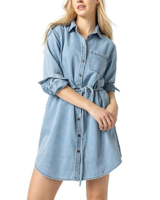 Lilla P Women's Blue Denim Shirtdress