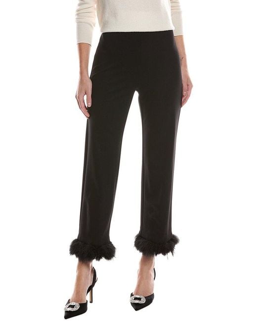 Anne Klein Black Pull-On Hollywood Waist Feather Kick Flare Pant