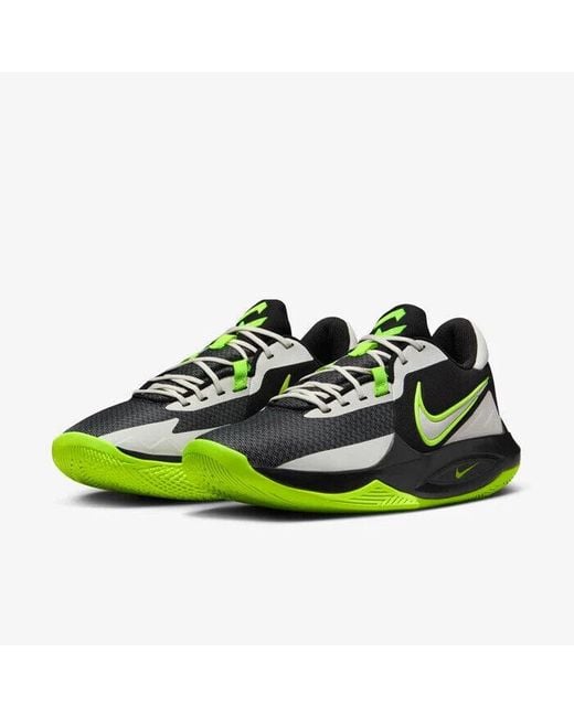 Nike Green Precision 6 Dd9535-009 Sneaker Volt Herringbone Basketball Shoes for men