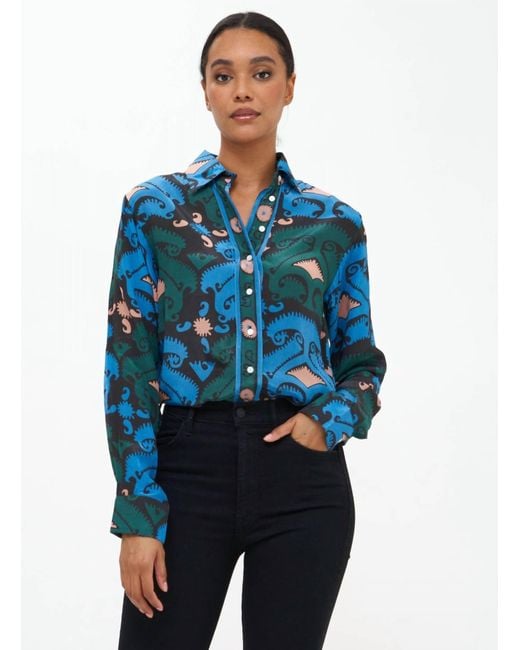 Oliphant Blue Button Down Shirt