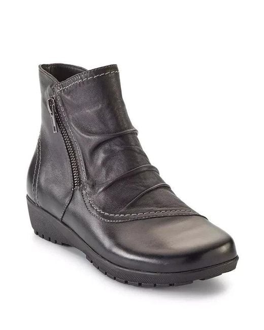 Walking Cradles Women's Brown Zeplin Boots Leather Ankle Bootie