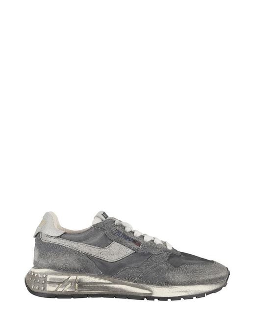 Autry Gray Reelwind Supervintage Low Sneakers With Vintage Effect for men