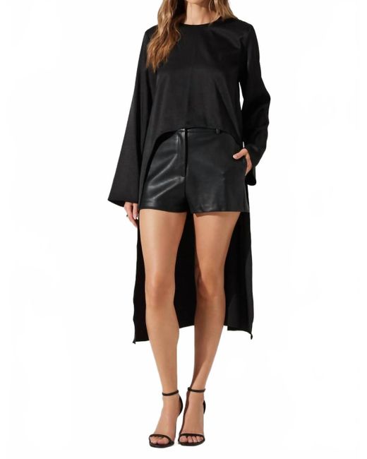Astr Black Safiya Long Sleeve Top