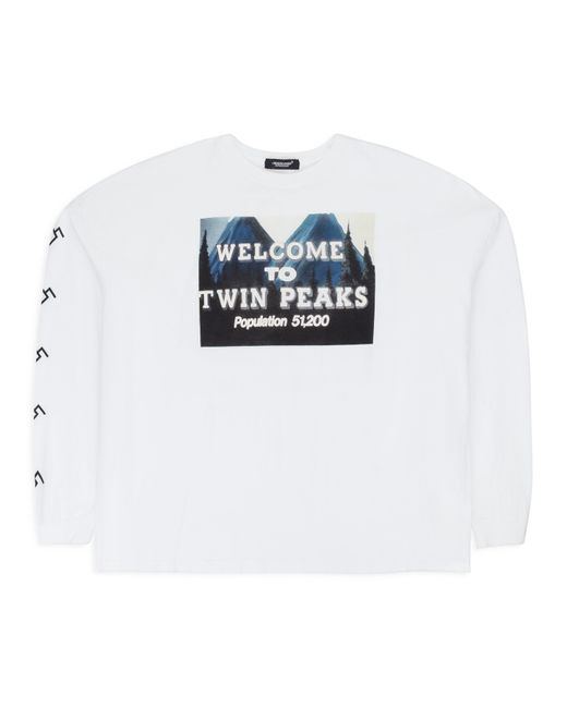 Undercover White C/S Twin Peaks Long Sleeve Button-Down Shirt for men