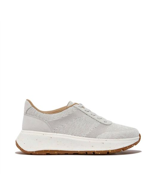 Fitflop White Platform Knit Sneaker