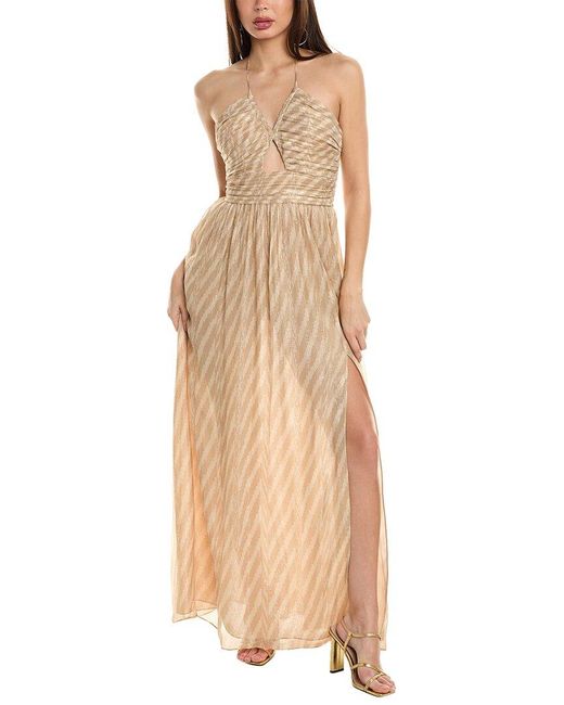 Ramy Brook Natural Athena Silk-blend Maxi Dress