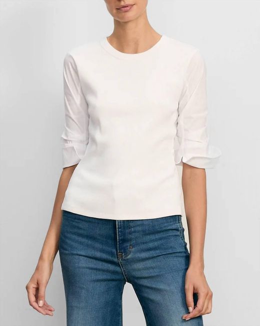 Veronica Beard White Junia Top