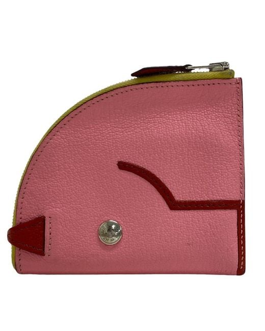 Hermès Red Paddock Leather Wallet (pre-owned)