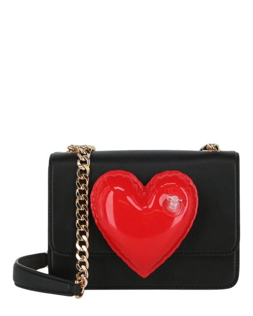Moschino Red Inflatable Heart Leather Shoulder Bag