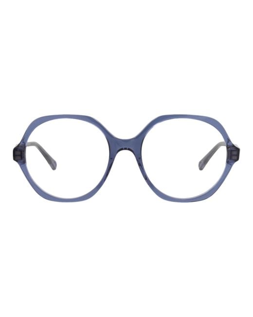 Chloé Blue Round-Frame Bio Acetate Optical Frames