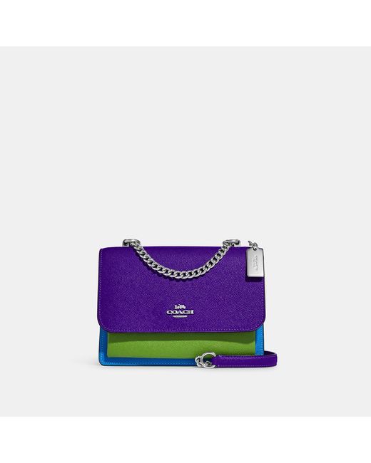 COACH Purple Klare Crossbody In Colorblock