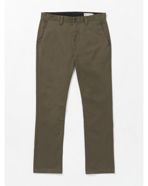 Volcom Green Frickin Slim Stretch Chino Pants - Bison for men