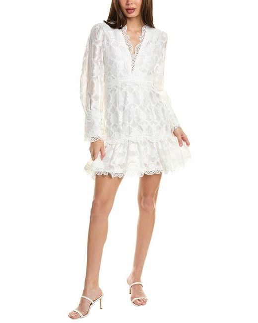 Beulah London White Lace Mini Dress