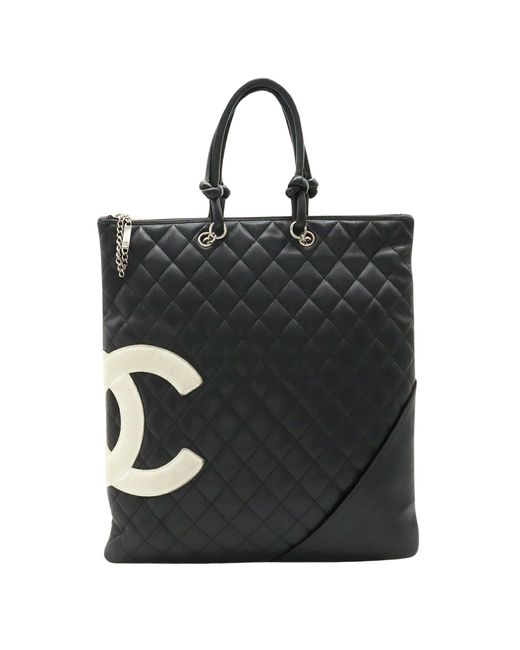 Chanel Black Cambon Line Leather Tote Bag (pre-owned)