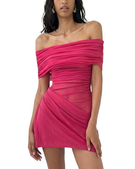 Monique Lagarde Red Solid Mini Dress