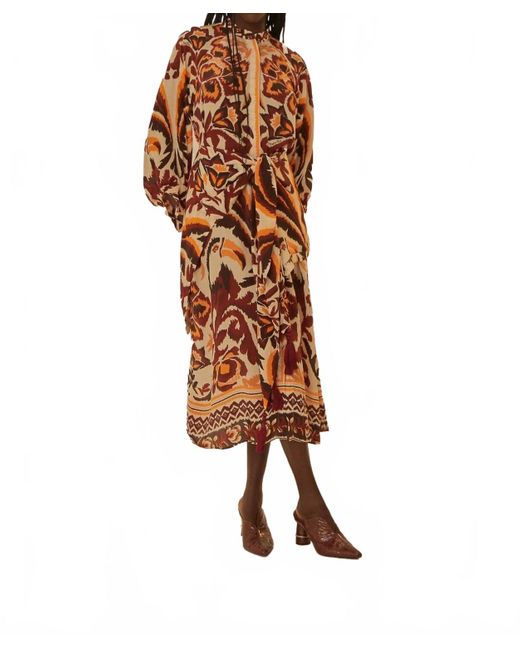 FARM Rio Women's Brown Toucans Scarf Maxi Dress - www.confineg.com