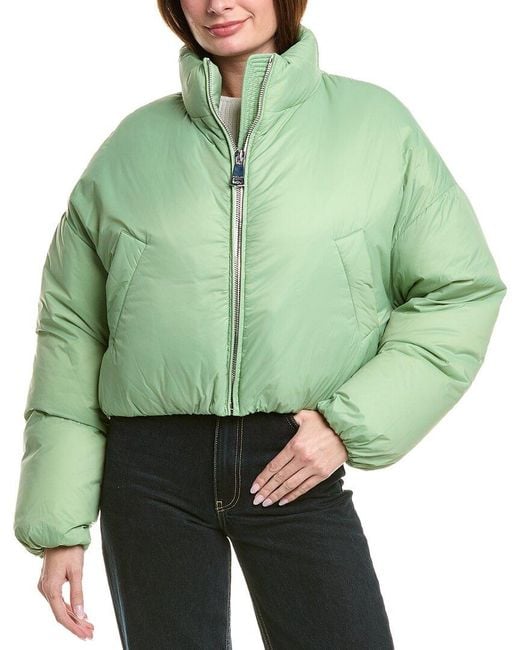 Khrisjoy Green Joy Cropped Puffer Jacket