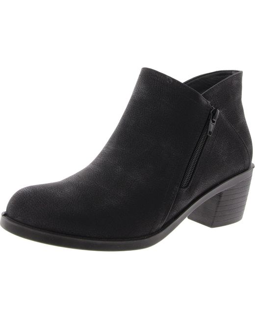 Easy Street Women's Black 313483 Solid Manmade Ankle Boots
