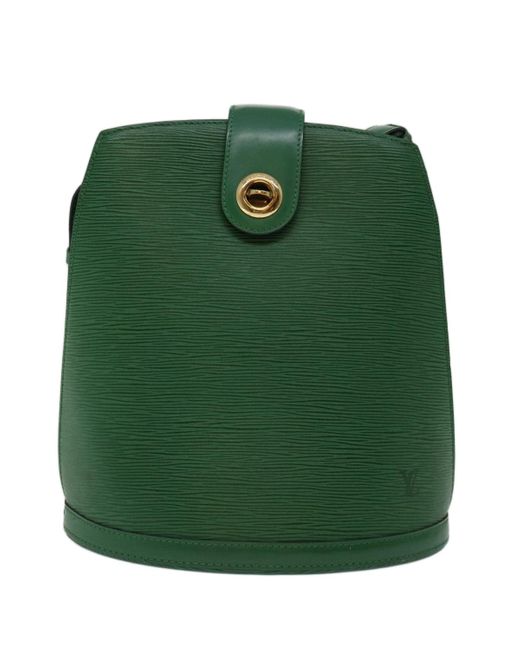 Louis Vuitton Green Cluny Leather Shoulder Bag (pre-owned)
