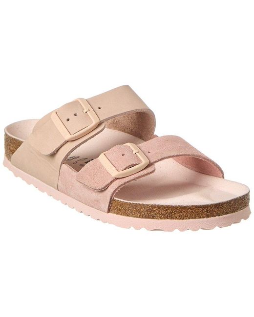 Birkenstock Pink Arizona Split Leather & Suede Sandal