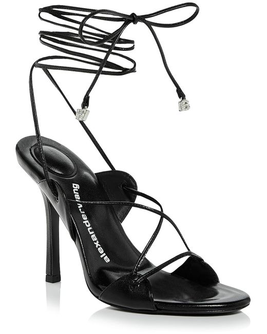 Alexander Wang Black Lucienne Leather Dressy Slingback Sandals