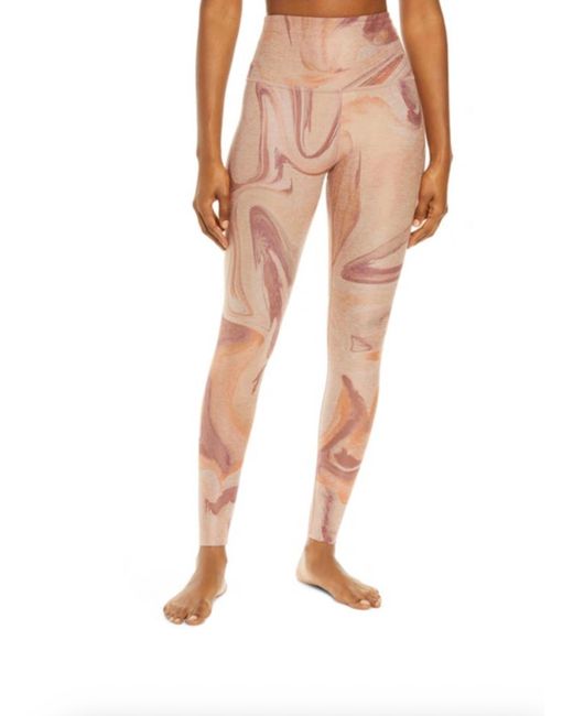 Beyond Yoga Spacedye High Waist Legging In Chai Marble in Pink Lyst