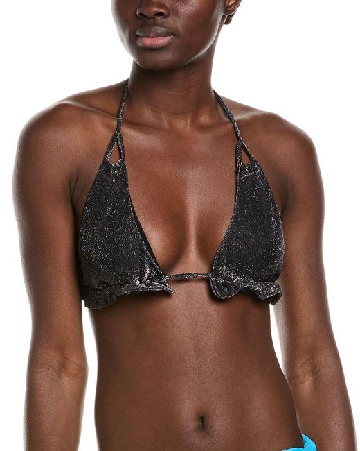 Ramy Brook Brown Sparkle Fiji Bikni Top
