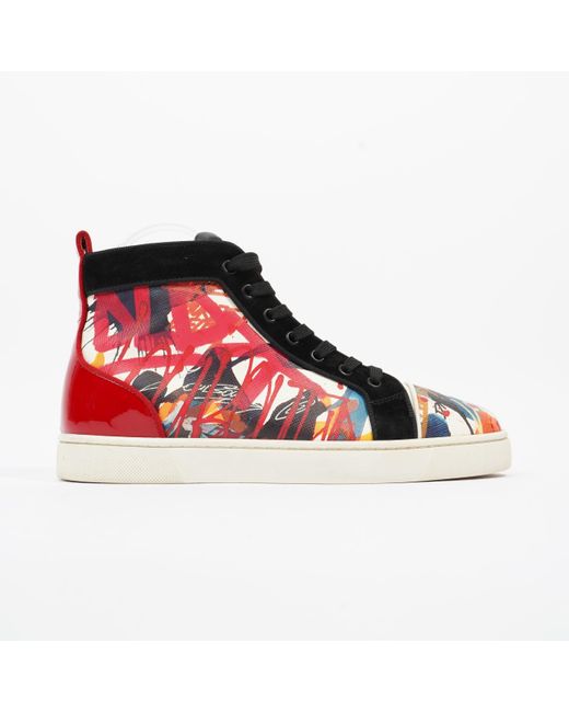 Christian Louboutin Red Louis Flat High-top Colour // Leather
