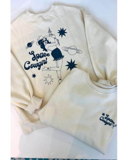 Bailey Rose Gray Space Cowgirl Pullover Sweatshirt