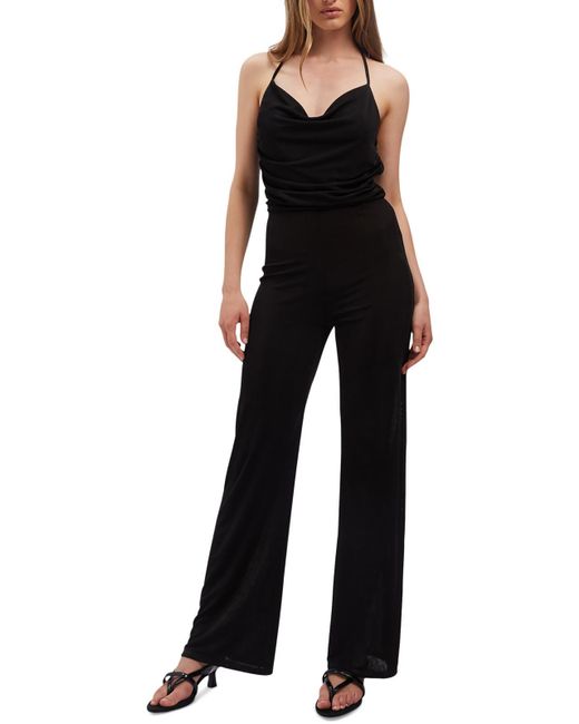 Bardot Black Covet Sheer Polyester Jumpsuit